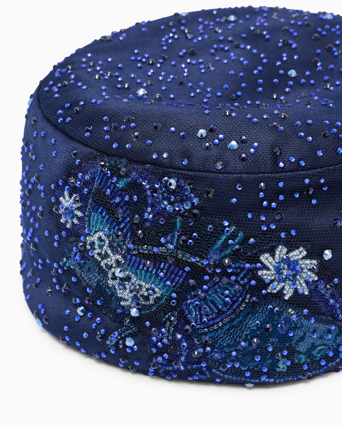 Cap with all-over rhinestones