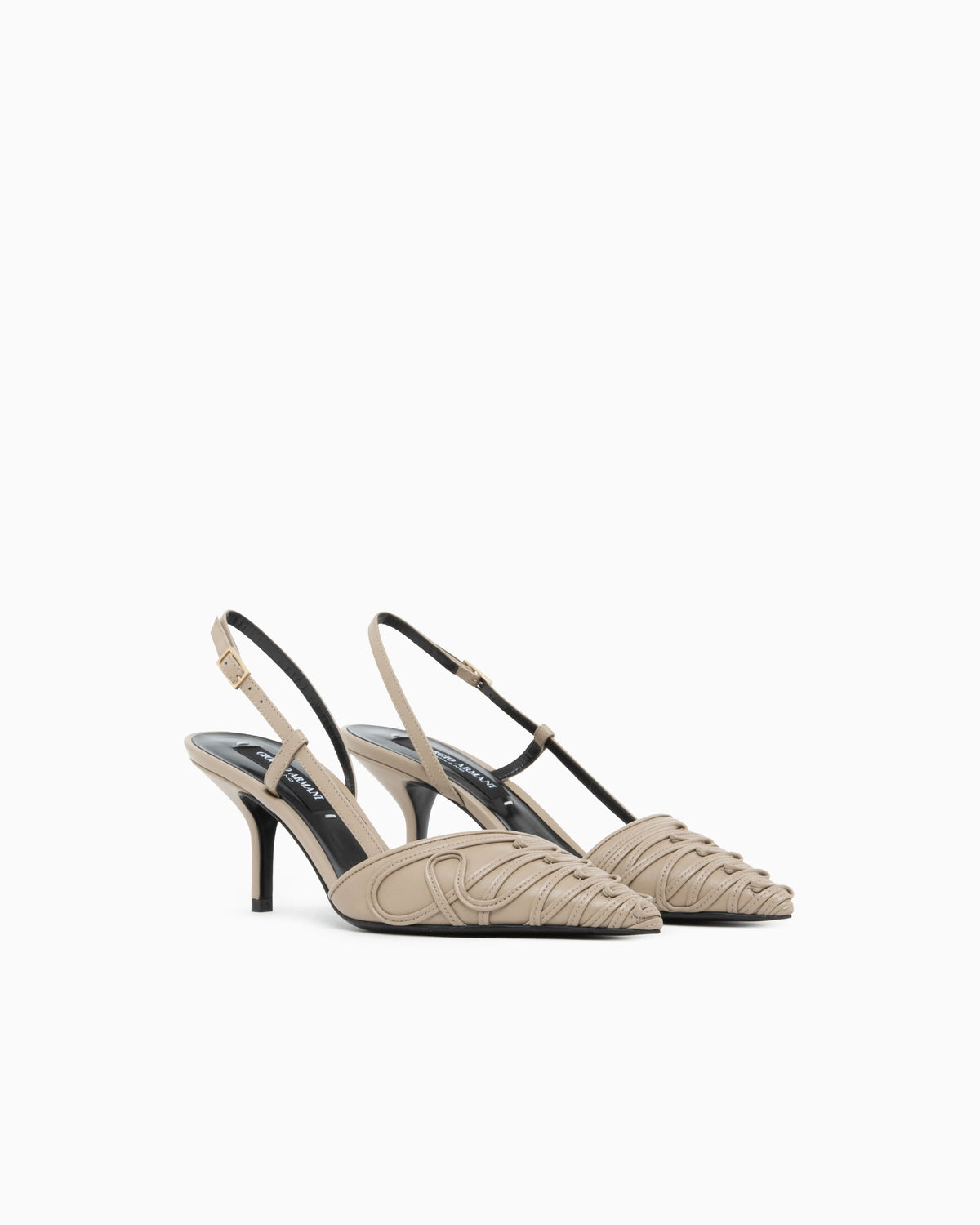Decollete shoe with Cornely details and leather upper