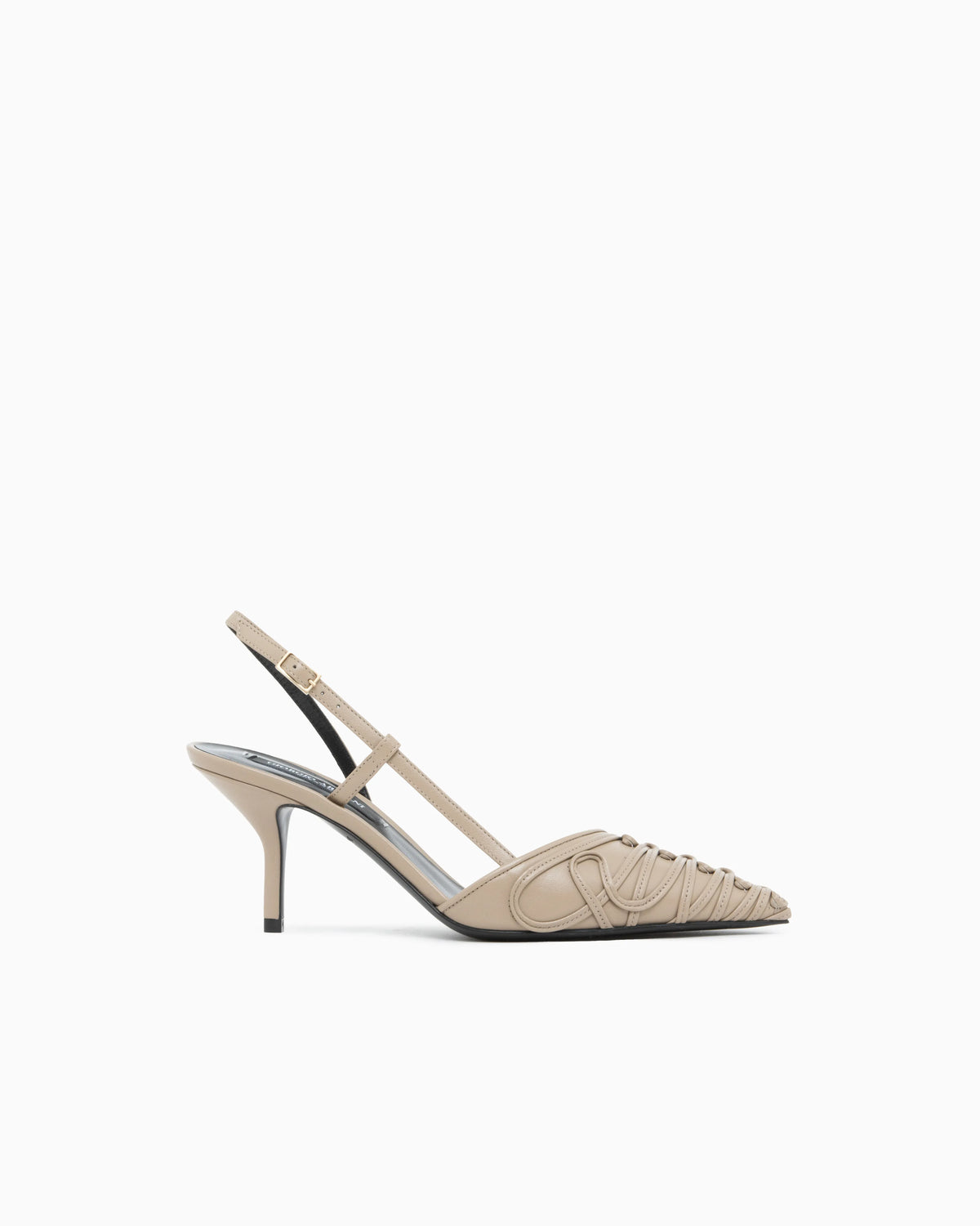 Decollete shoe with Cornely details and leather upper
