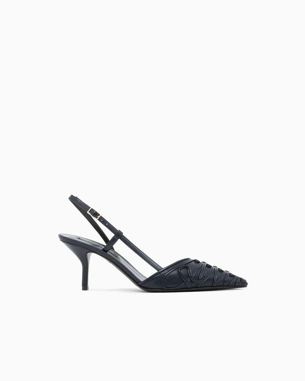 Decollete shoe with Cornely details and leather upper