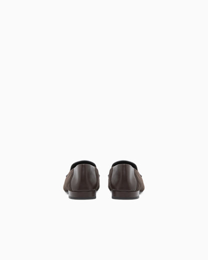 Loafer in split leather with leather lining and sole