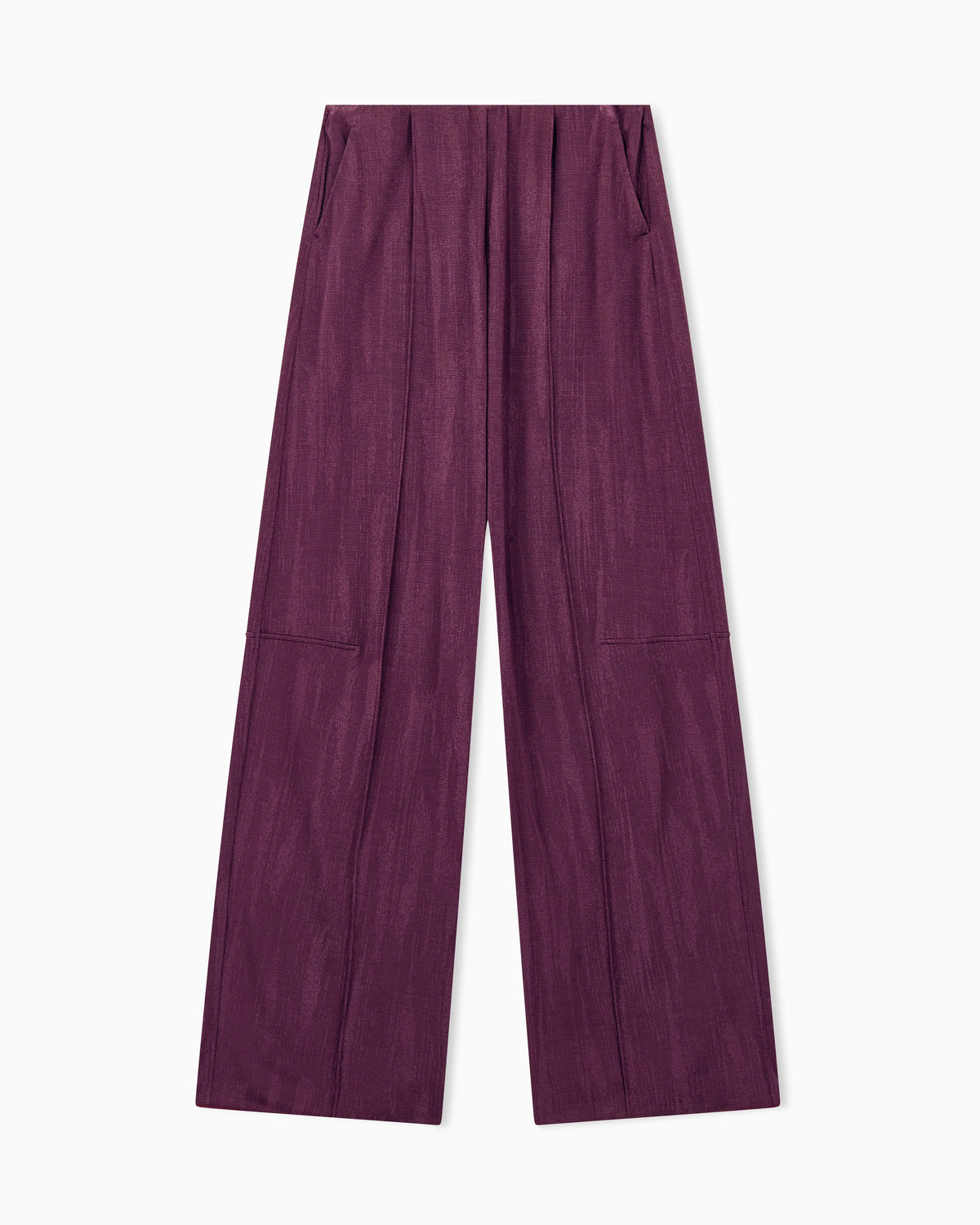 Trouser wide-leg in jacquard jersey with elastic waistband