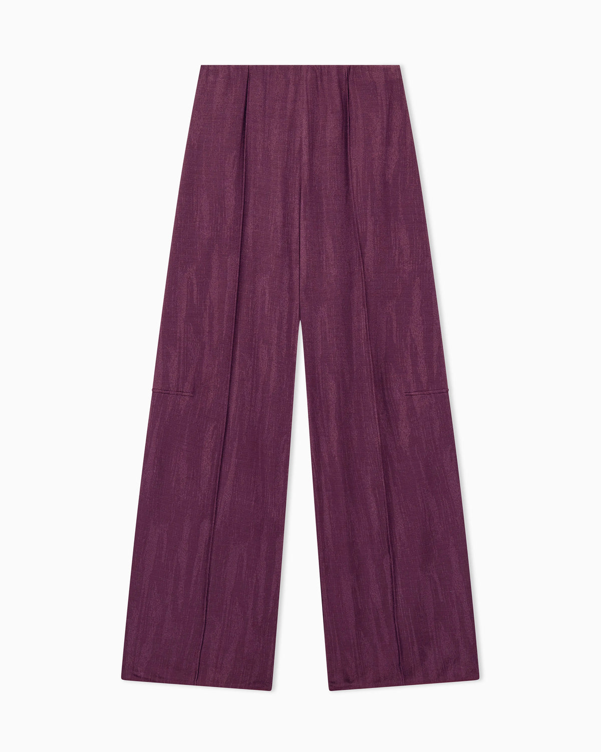 Trouser wide-leg in jacquard jersey with elastic waistband