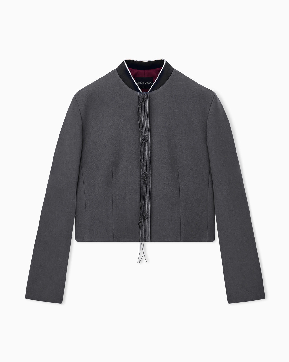 Blazer slim-fit virgin wool with horn buttons and tassels