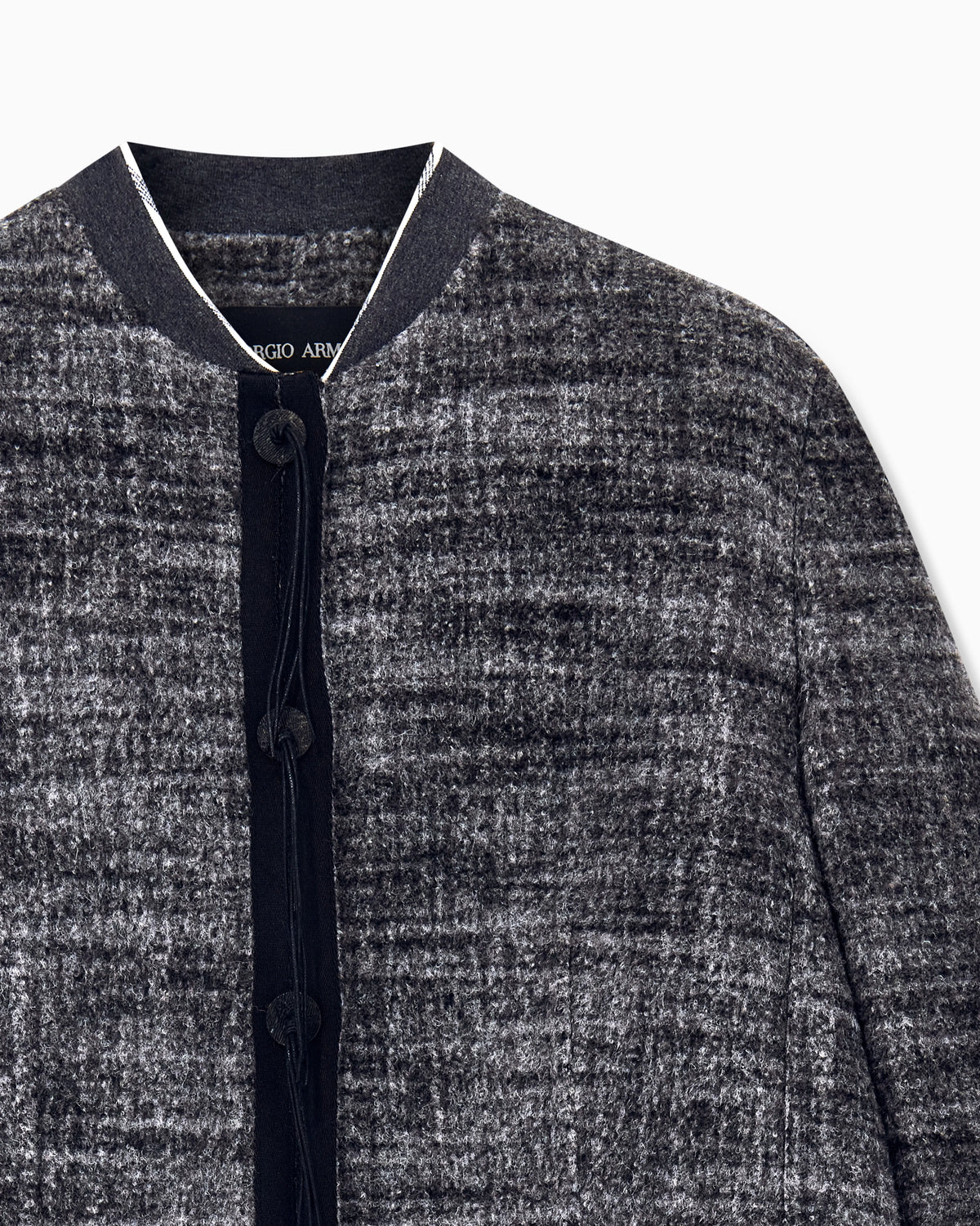 Blazer slim textured llama wool horn buttons