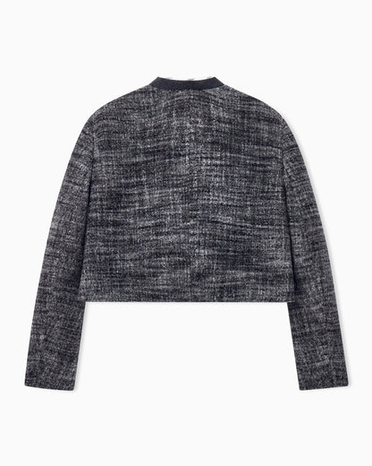 Blazer slim textured llama wool horn buttons