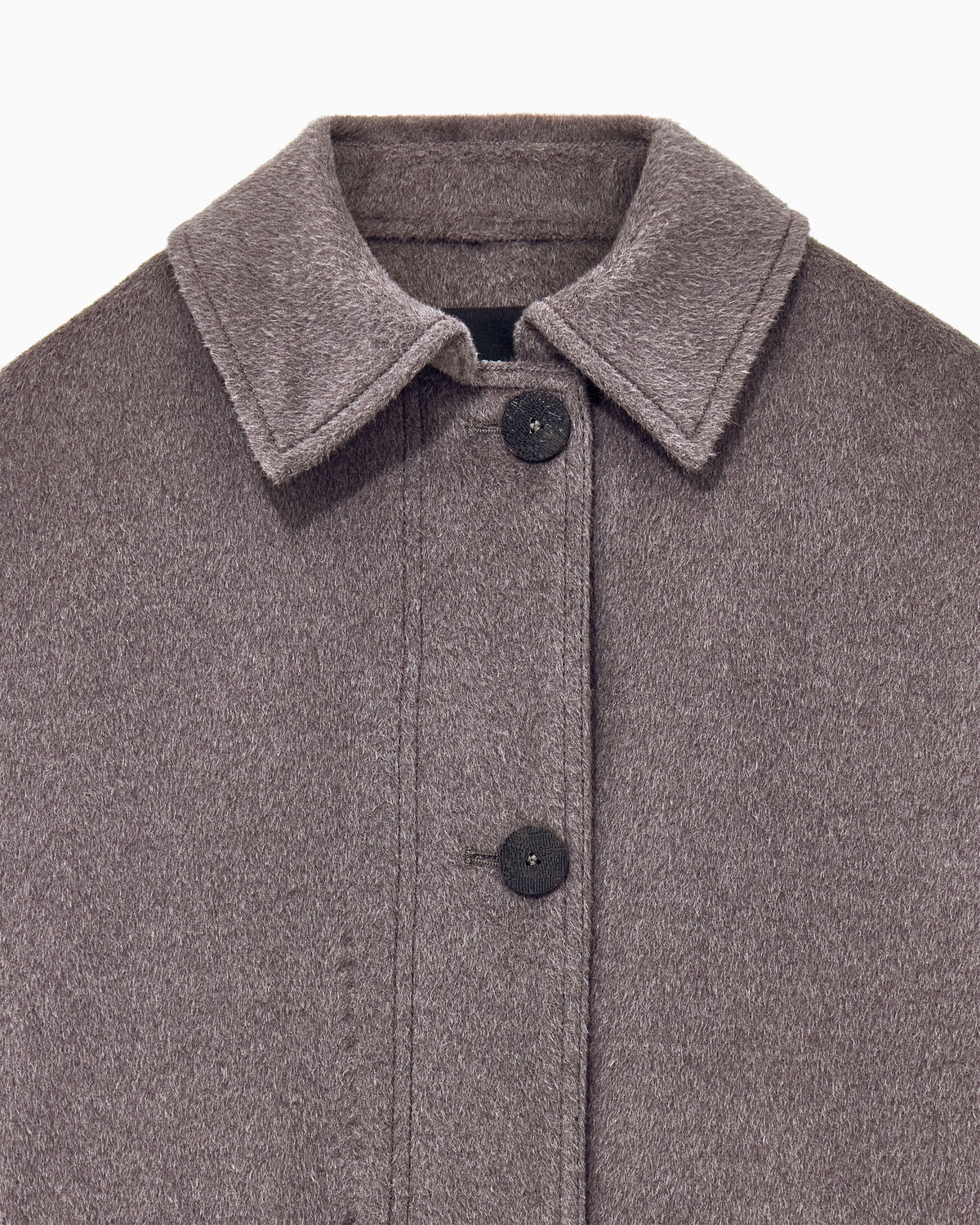 Caban coat regular fit in llama wool with patch pockets