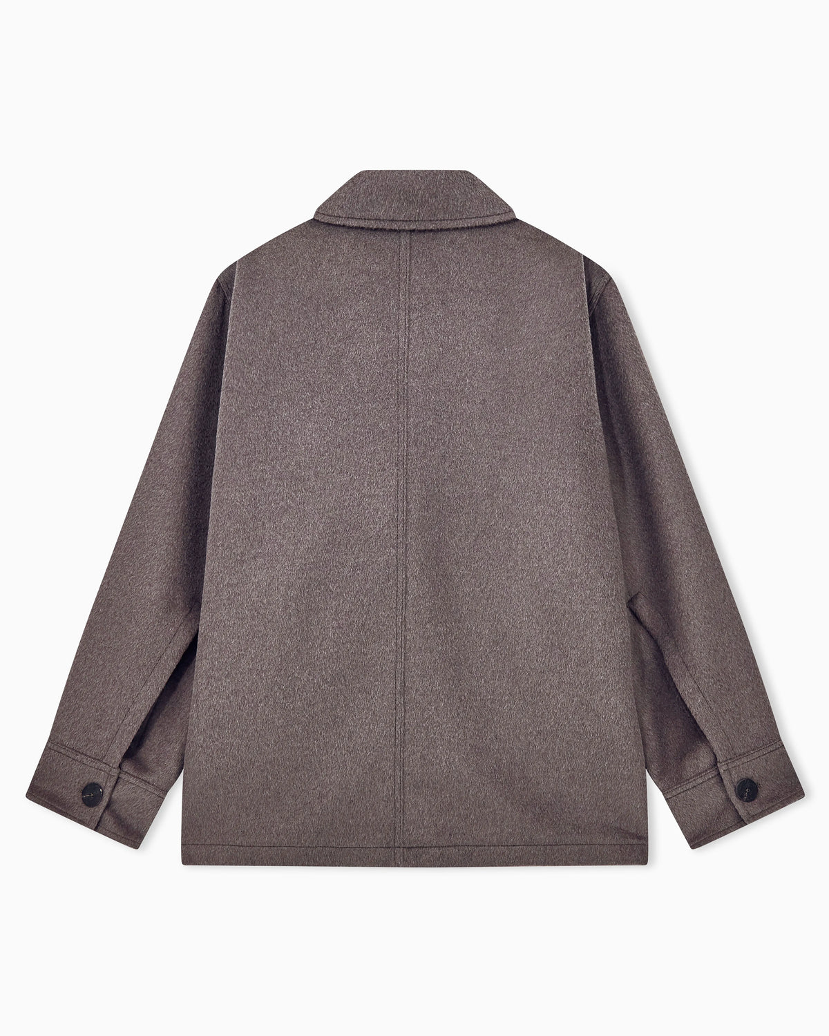 Caban coat regular fit in llama wool with patch pockets