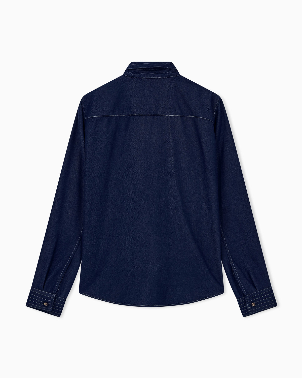 Shirt in denim effect lyocell with neck scarf
