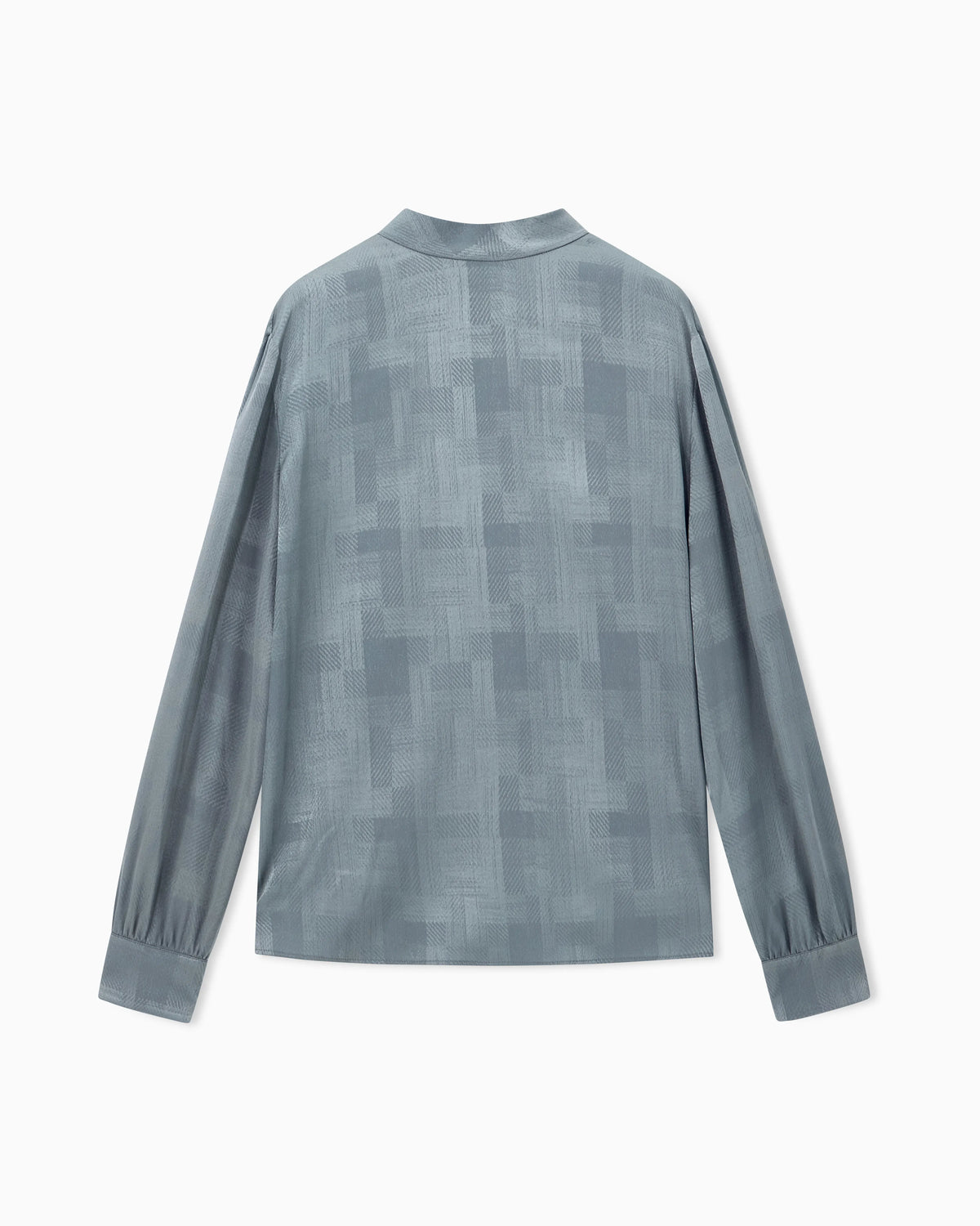 Shirt regular fit in check silk crepe satin with ribbons