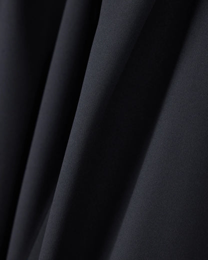 Shirt with sleeveless mandarin collar in double silk satin