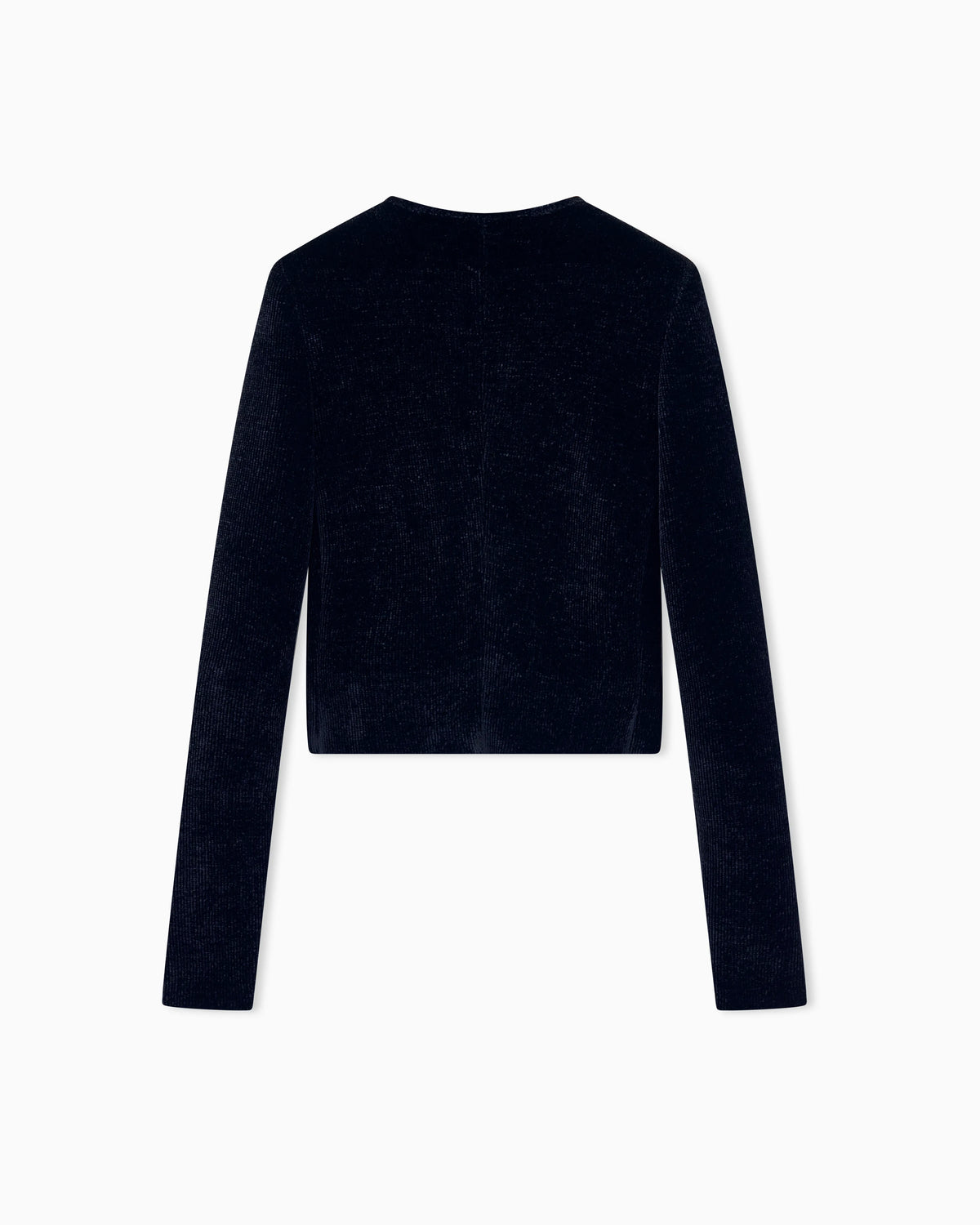 Blazer Jackets slim fit chenille crew neck metal zip