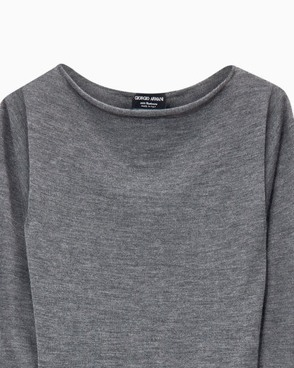 Sweater seamless cashmere round neck long sleeve