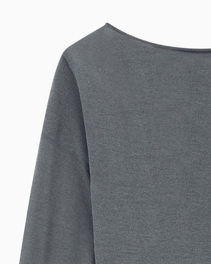 Sweater seamless cashmere round neck long sleeve