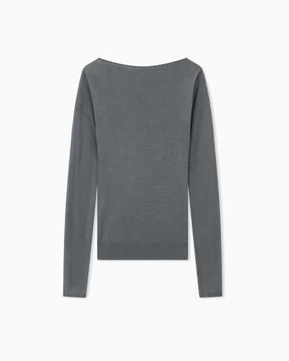 Sweater seamless cashmere round neck long sleeve