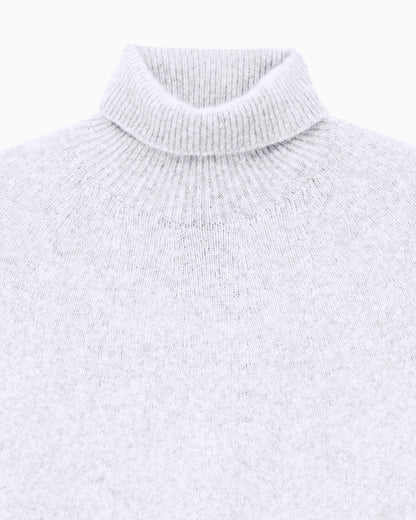Oversized turtleneck sweater in pure cashmere jersey