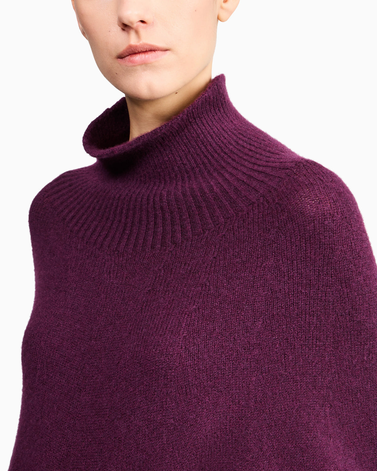 Oversized turtleneck sweater in pure cashmere jersey