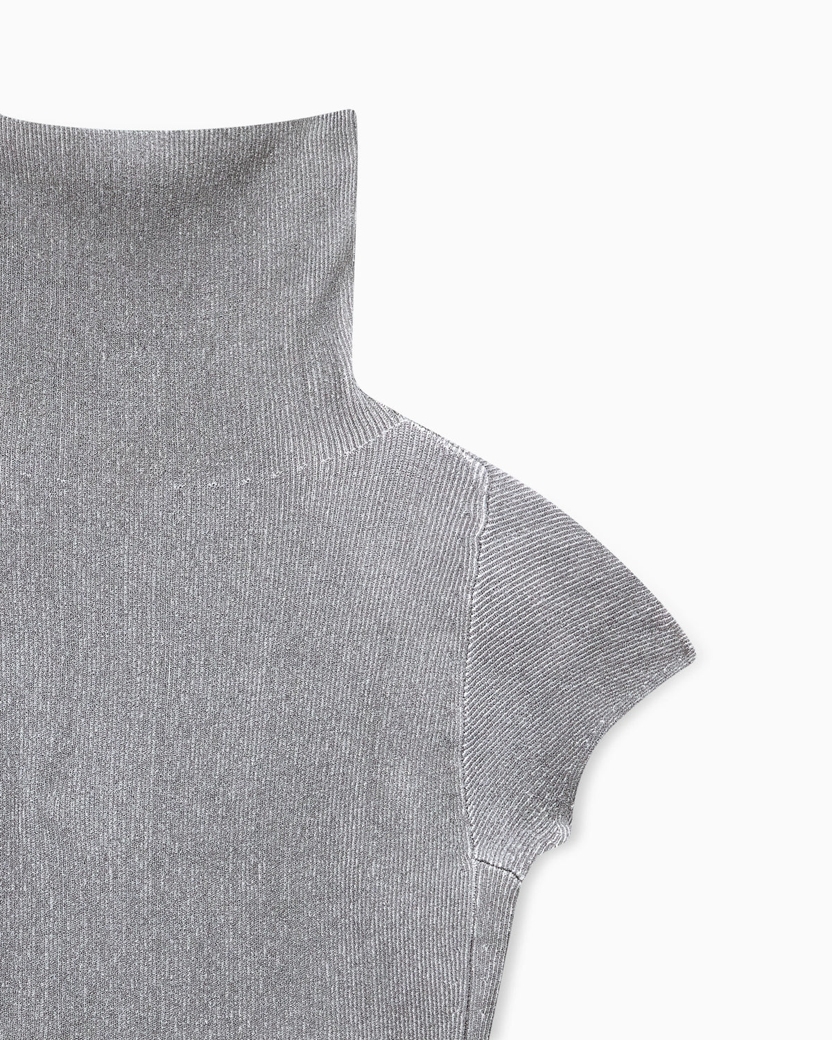 Sweater slim fit cup sleeve turtleneck English ribbed viscose