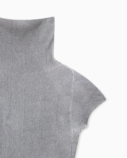 Sweater slim fit cup sleeve turtleneck English ribbed viscose