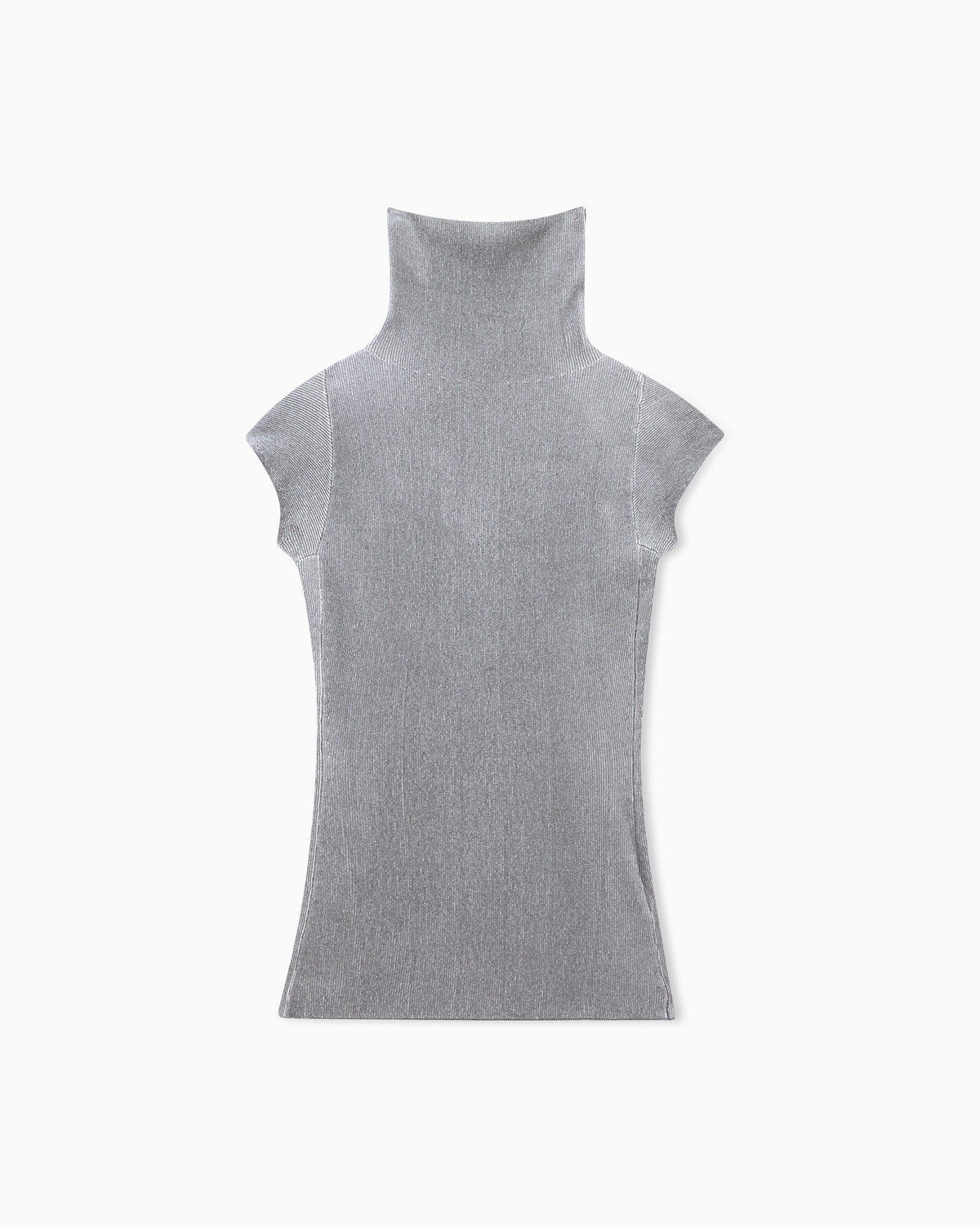 Sweater slim fit cup sleeve turtleneck English ribbed viscose