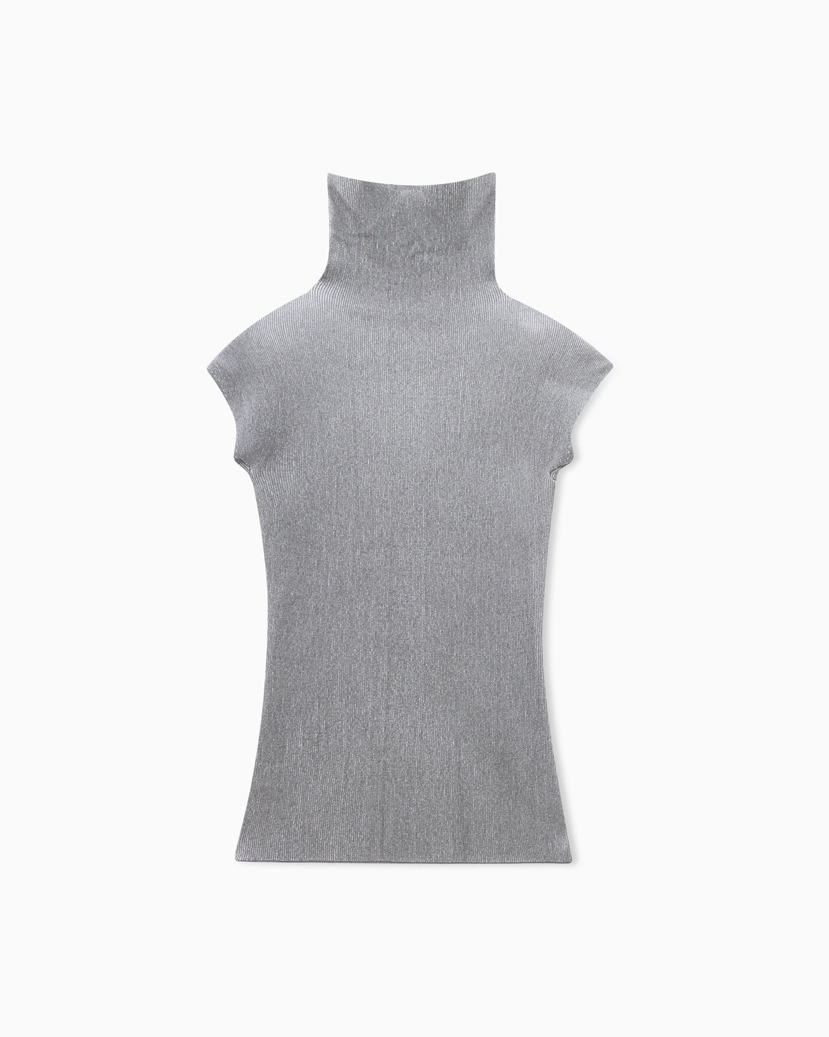 Sweater slim fit cup sleeve turtleneck English ribbed viscose