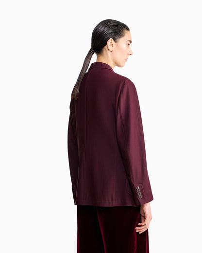 Single-breasted jacket in embossed mesh