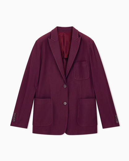 Single-breasted jacket in embossed mesh