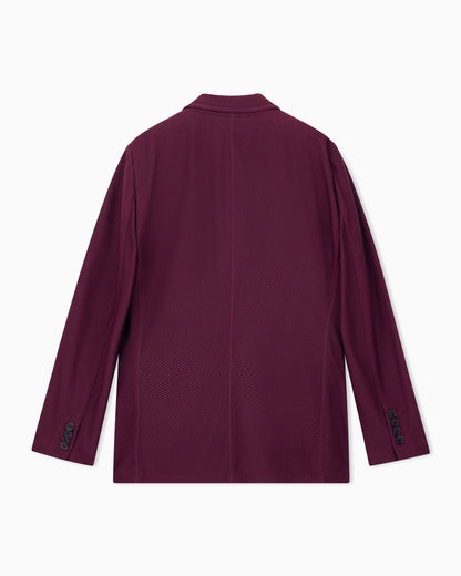 Single-breasted jacket in embossed mesh