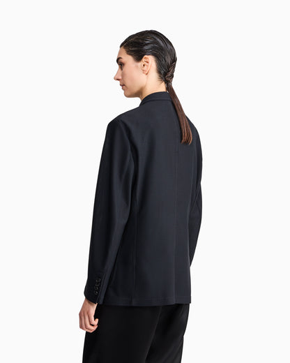Single-breasted jacket in embossed mesh