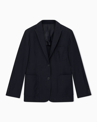 Single-breasted jacket in embossed mesh