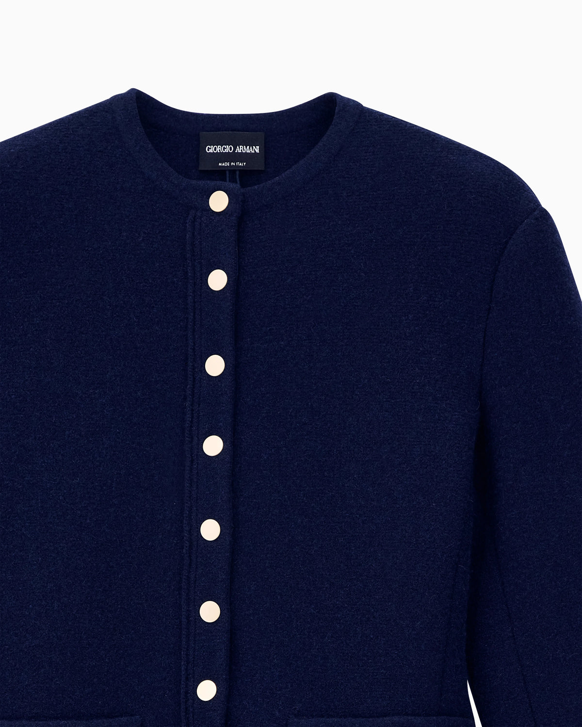 Blazer Jackets slim crew neck in virgin wool cashmere