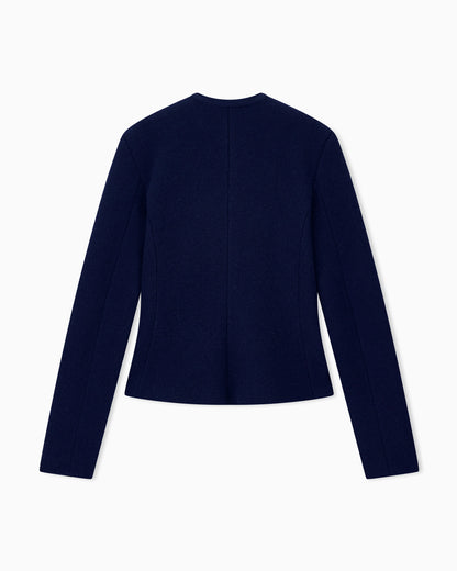 Blazer Jackets slim crew neck in virgin wool cashmere