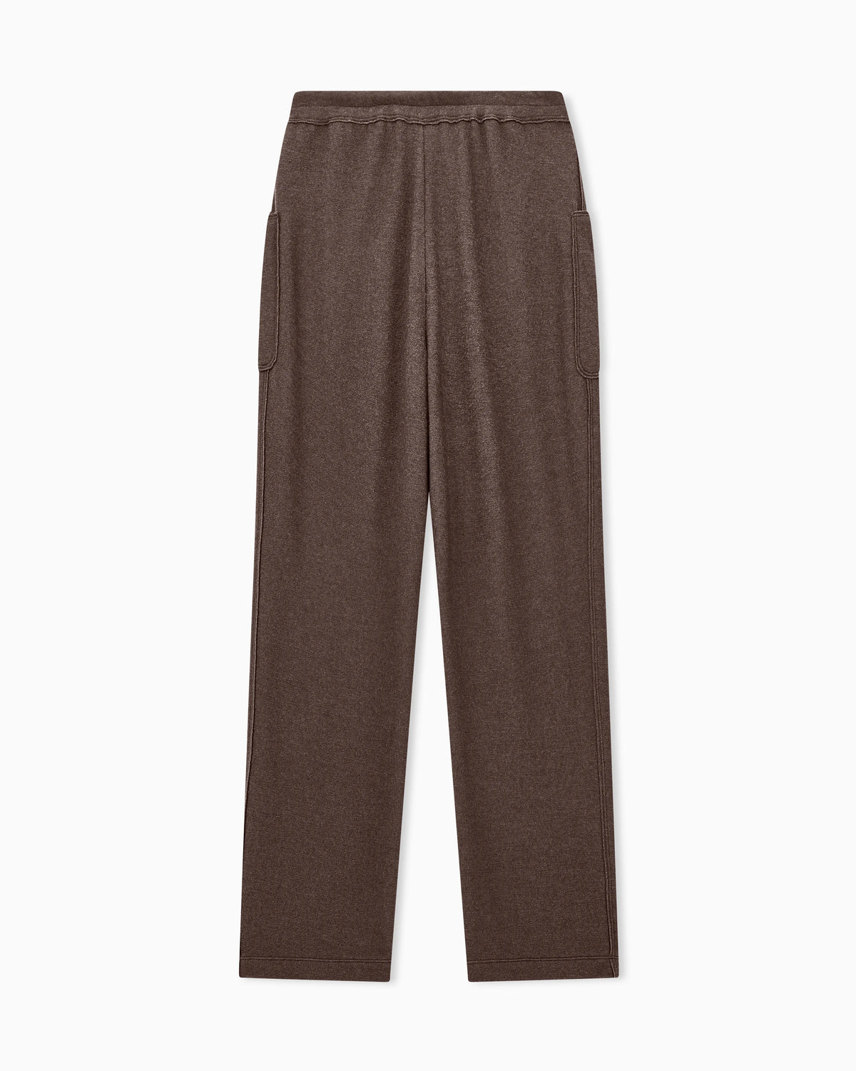 Jogging trousers with patch pockets in cashmere silk jersey
