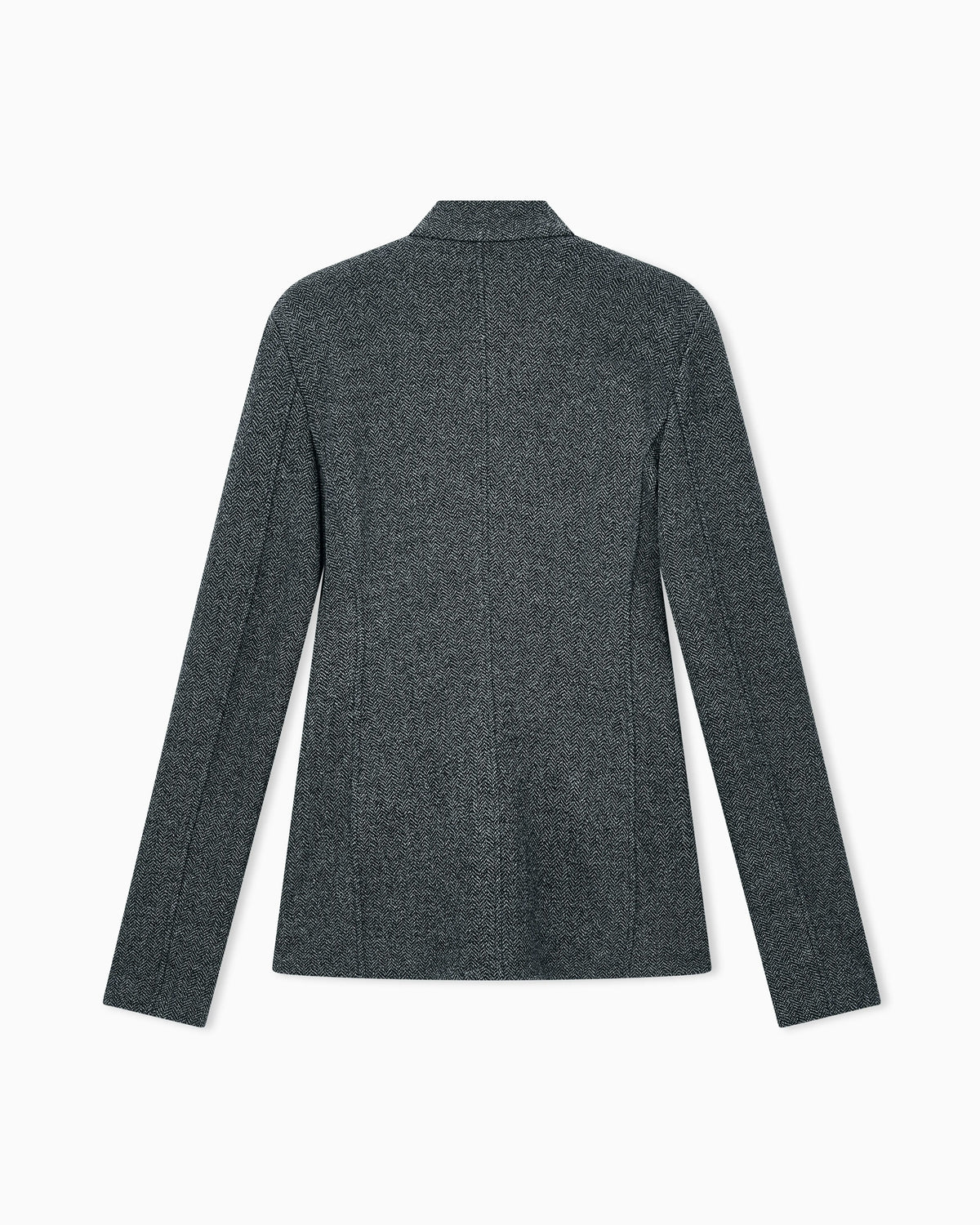 Slim-fit jacket in herringbone effect jersey