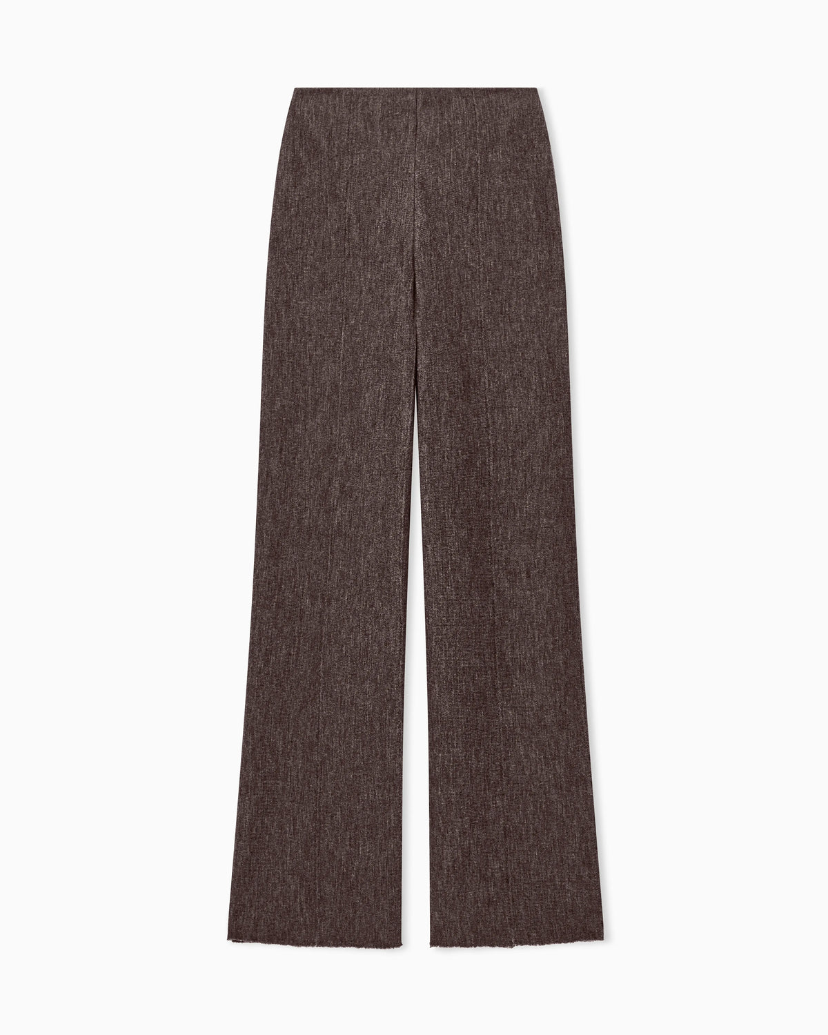 Trouser wide-leg virgin wool jersey with back zip