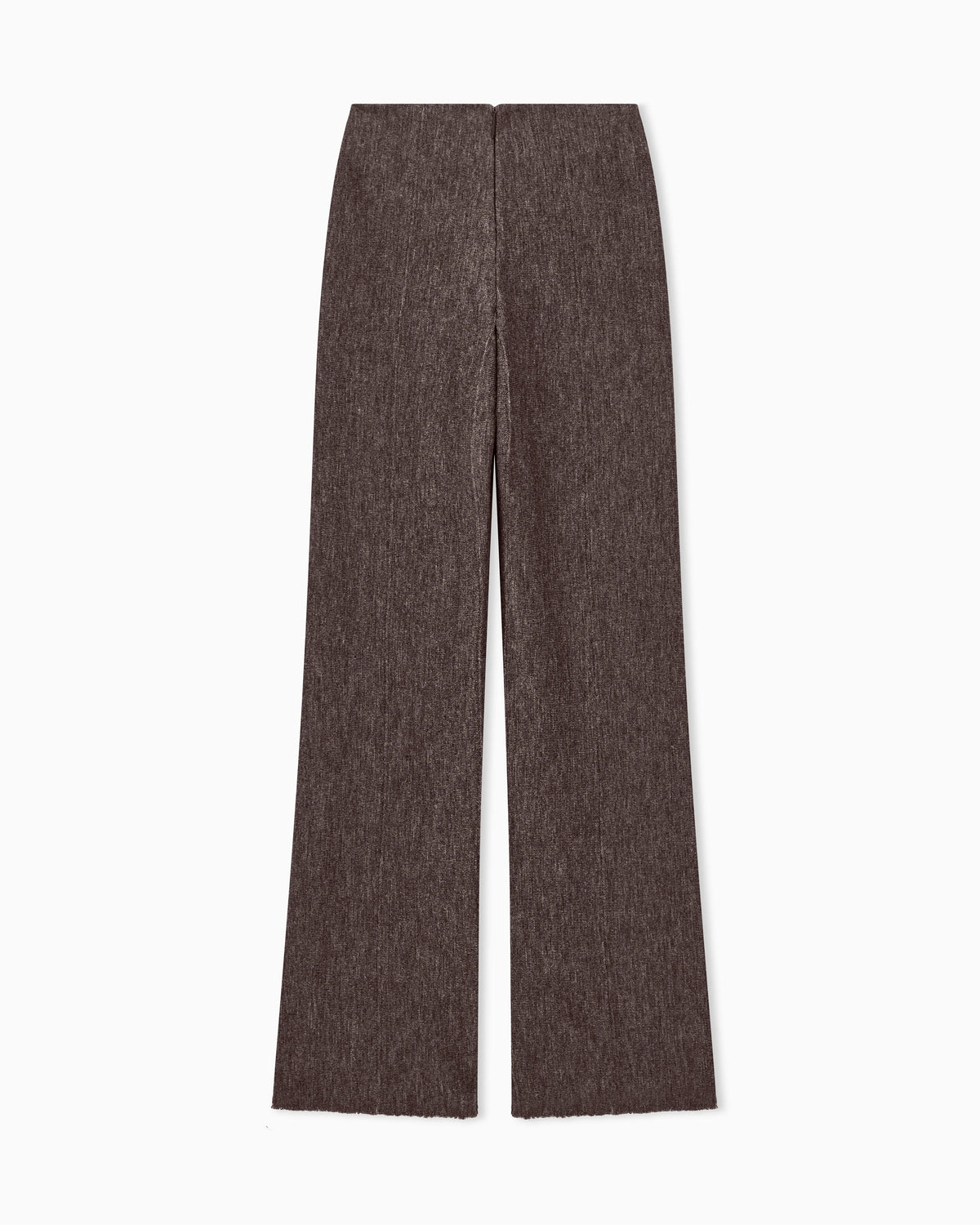 Trouser wide-leg virgin wool jersey with back zip