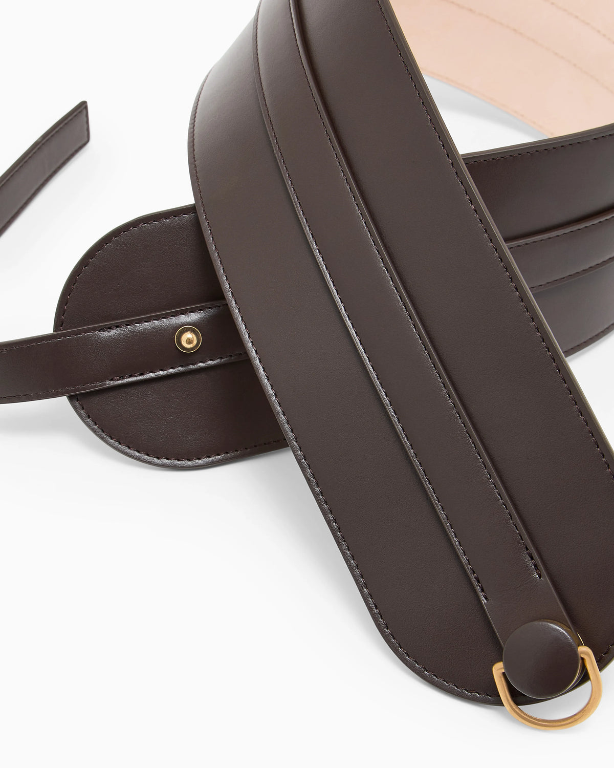Fashion belt in polished leather