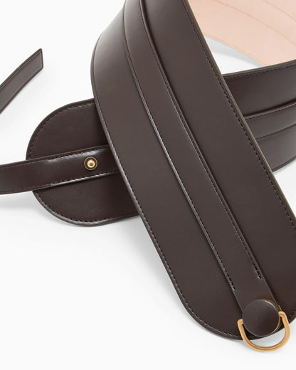 Fashion belt in polished leather