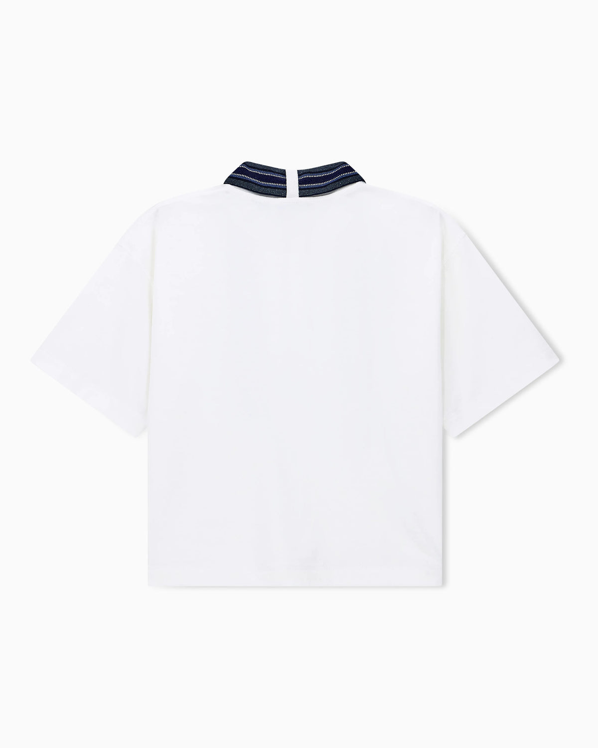 T-shirt in cotton jersey with an embroidered striped tie