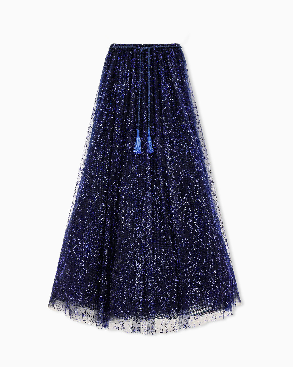 Long skirt in tulle and rhinestones