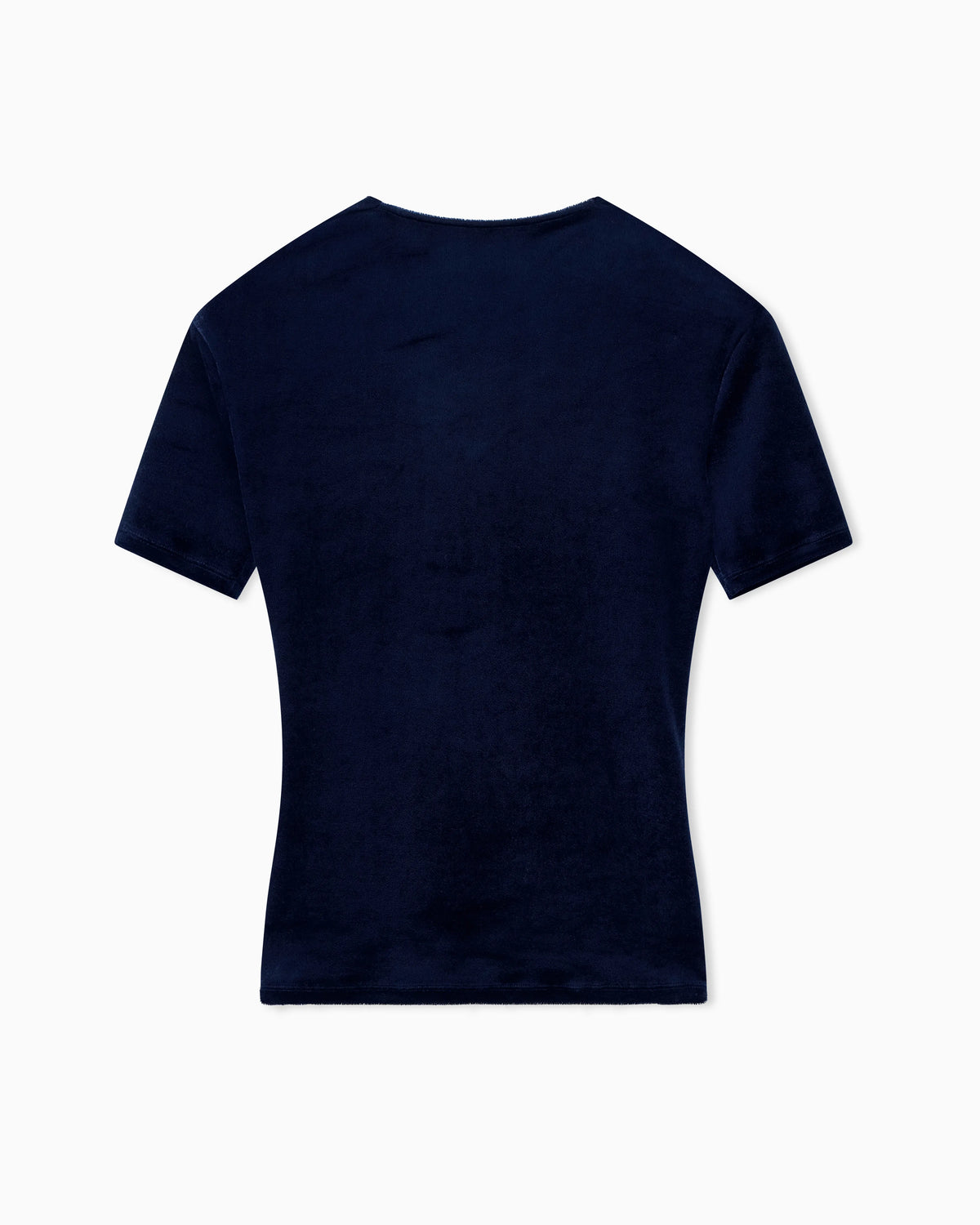 Jumper slim-fit T-shirt in viscose chenille front draping