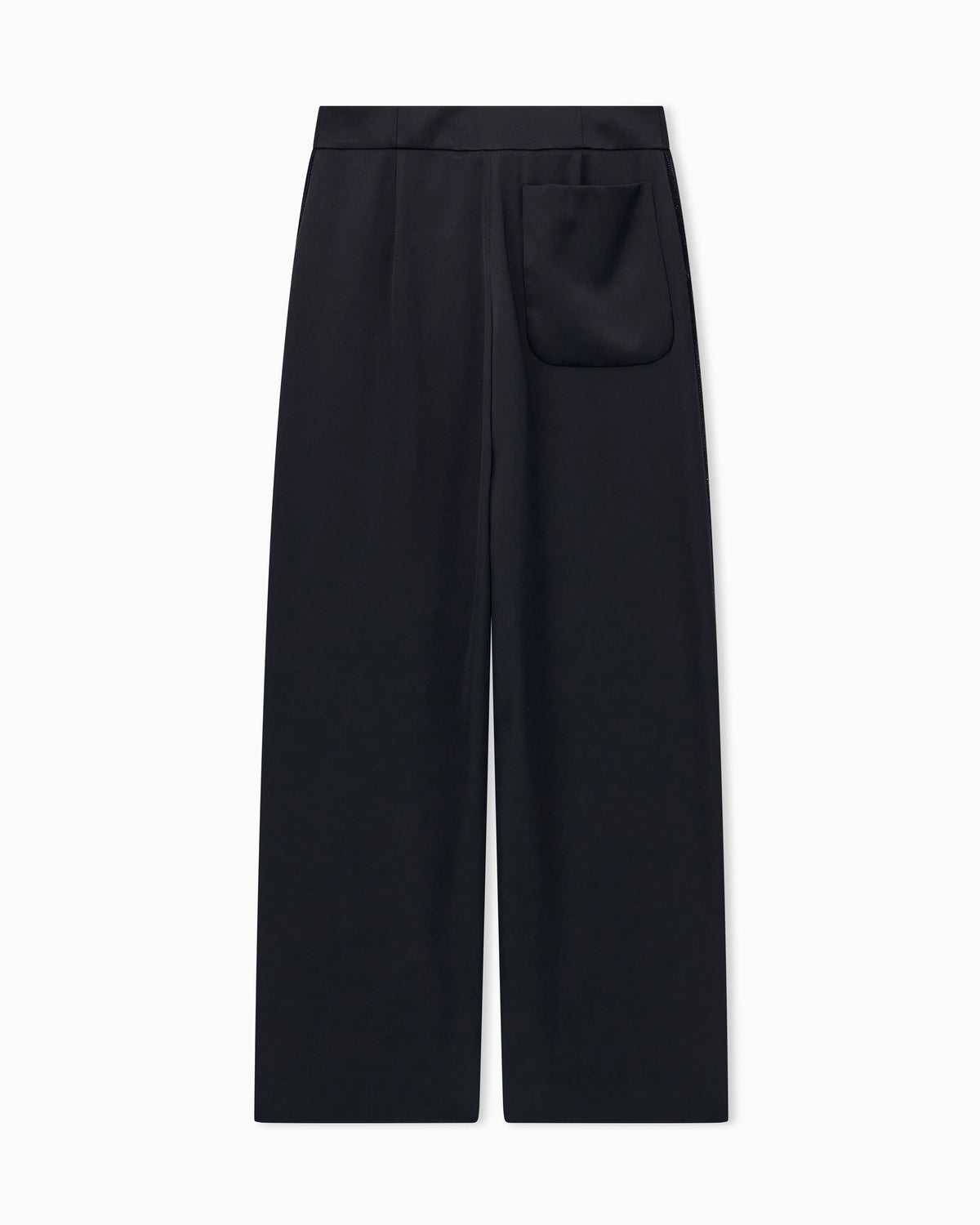 Embroidered trouser Sera regular fit satin rhinestone trim
