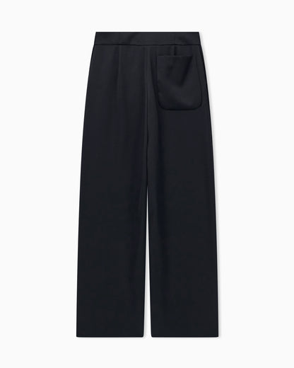 Embroidered trouser Sera regular fit satin rhinestone trim
