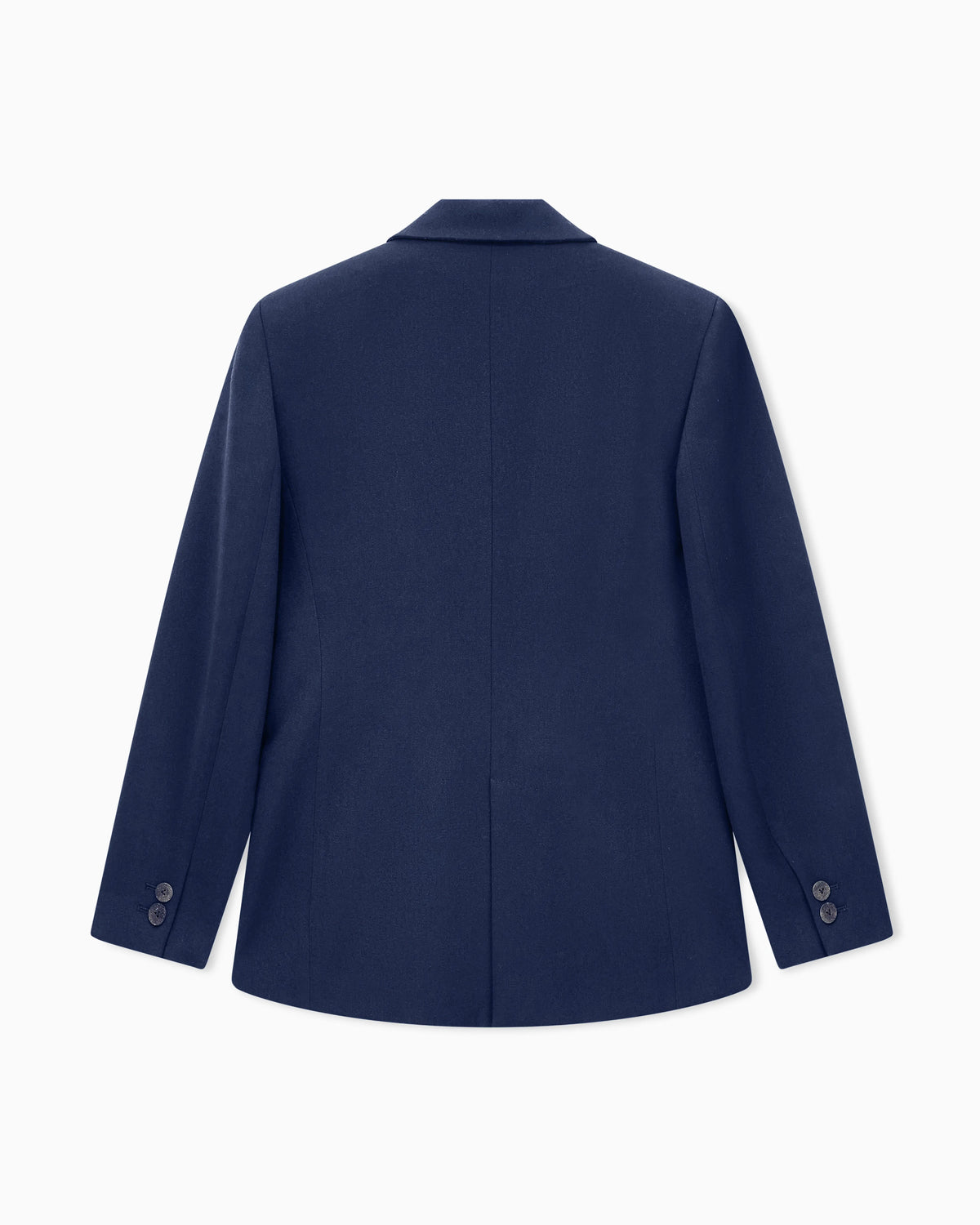 Double-breasted blazer in double wool with peak lapels