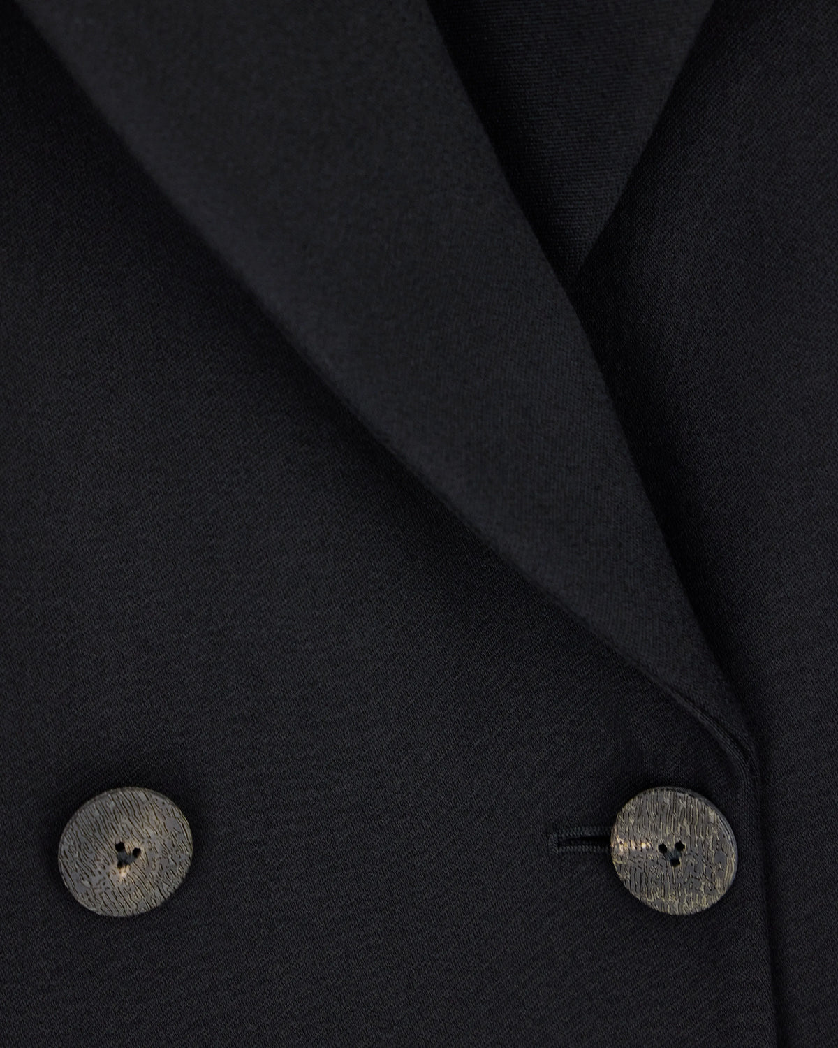 Double-breasted blazer in double wool with peak lapels