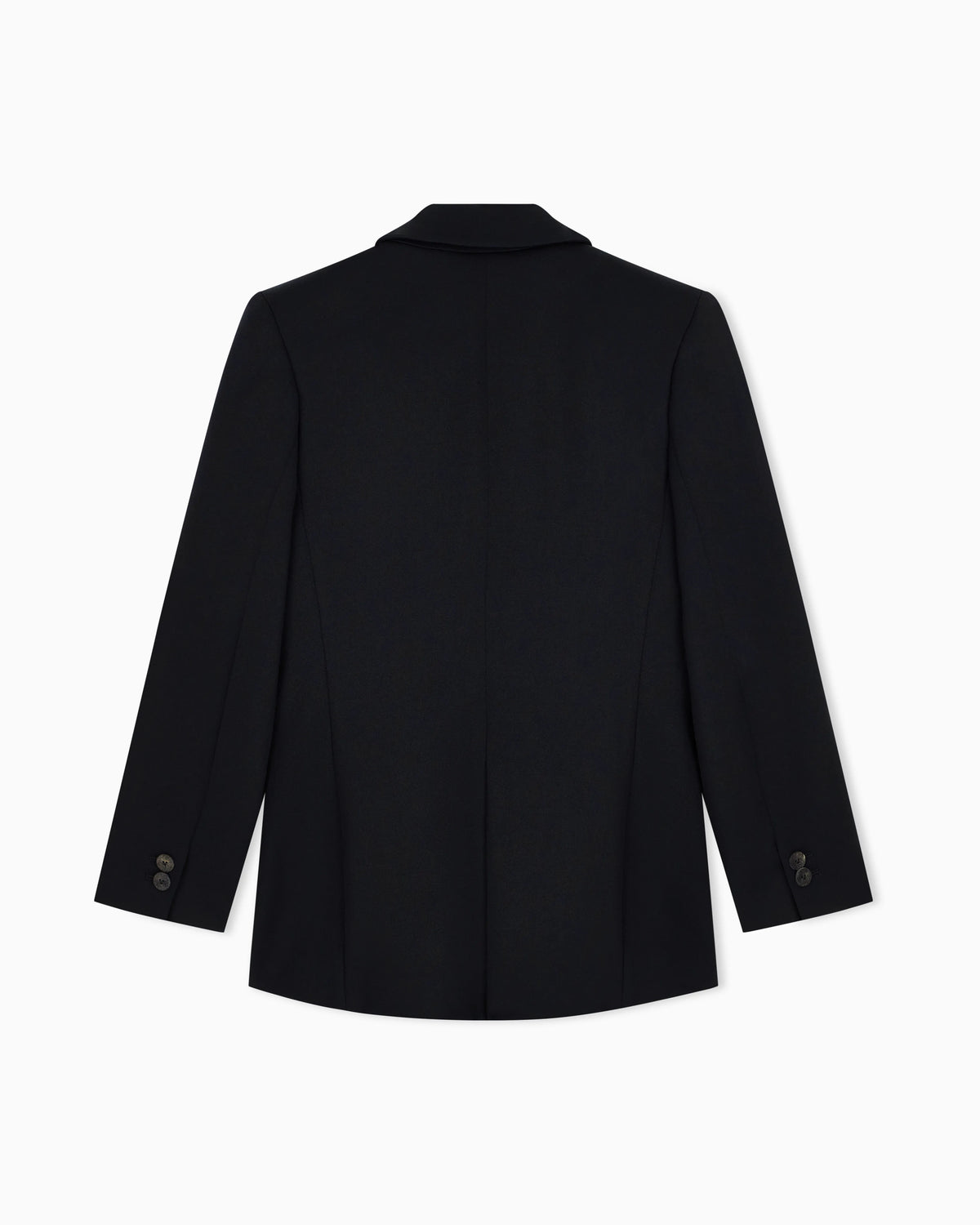 Double-breasted blazer in double wool with peak lapels