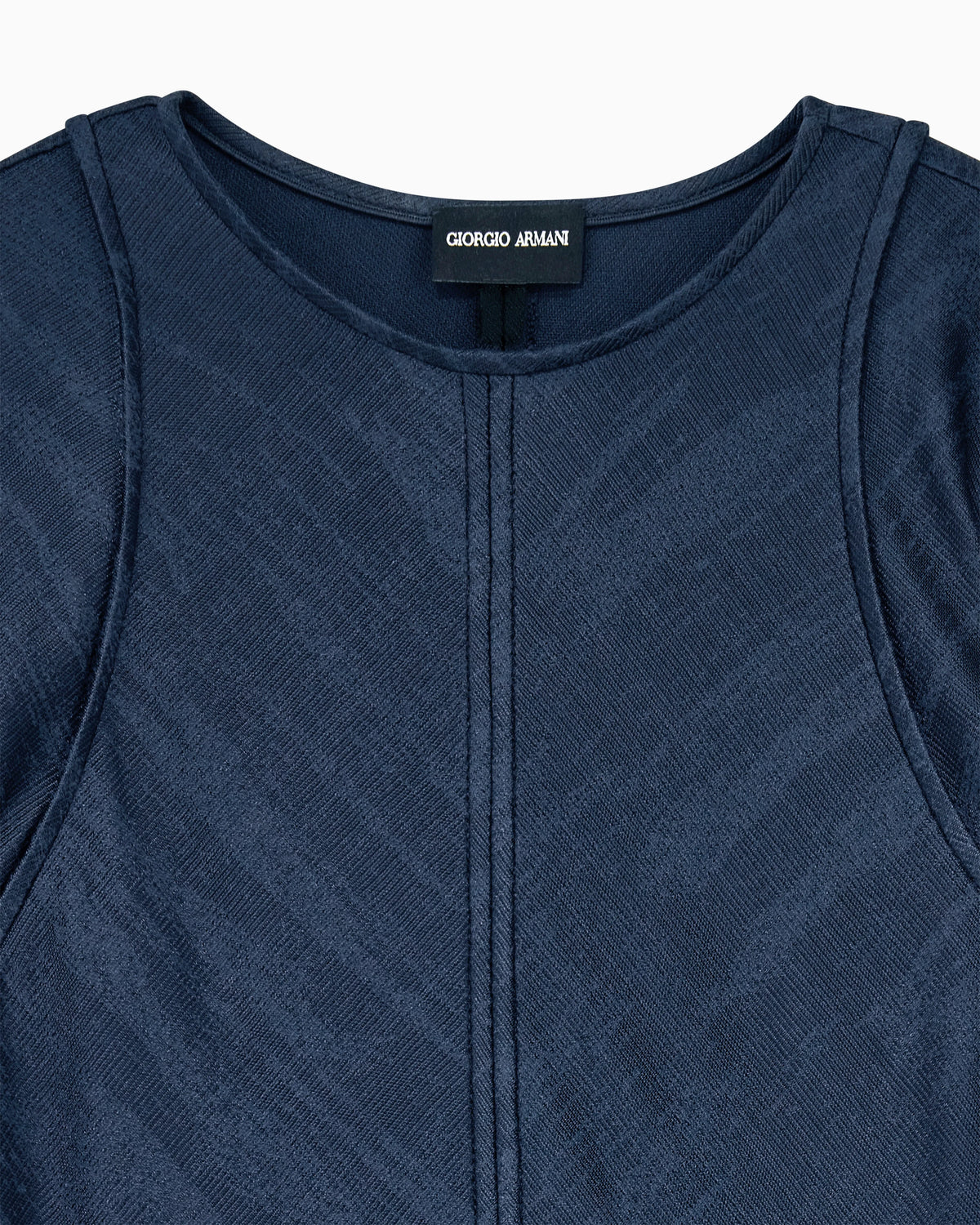 Jumper slim-fit jacquard viscose t-shirt with tank effect