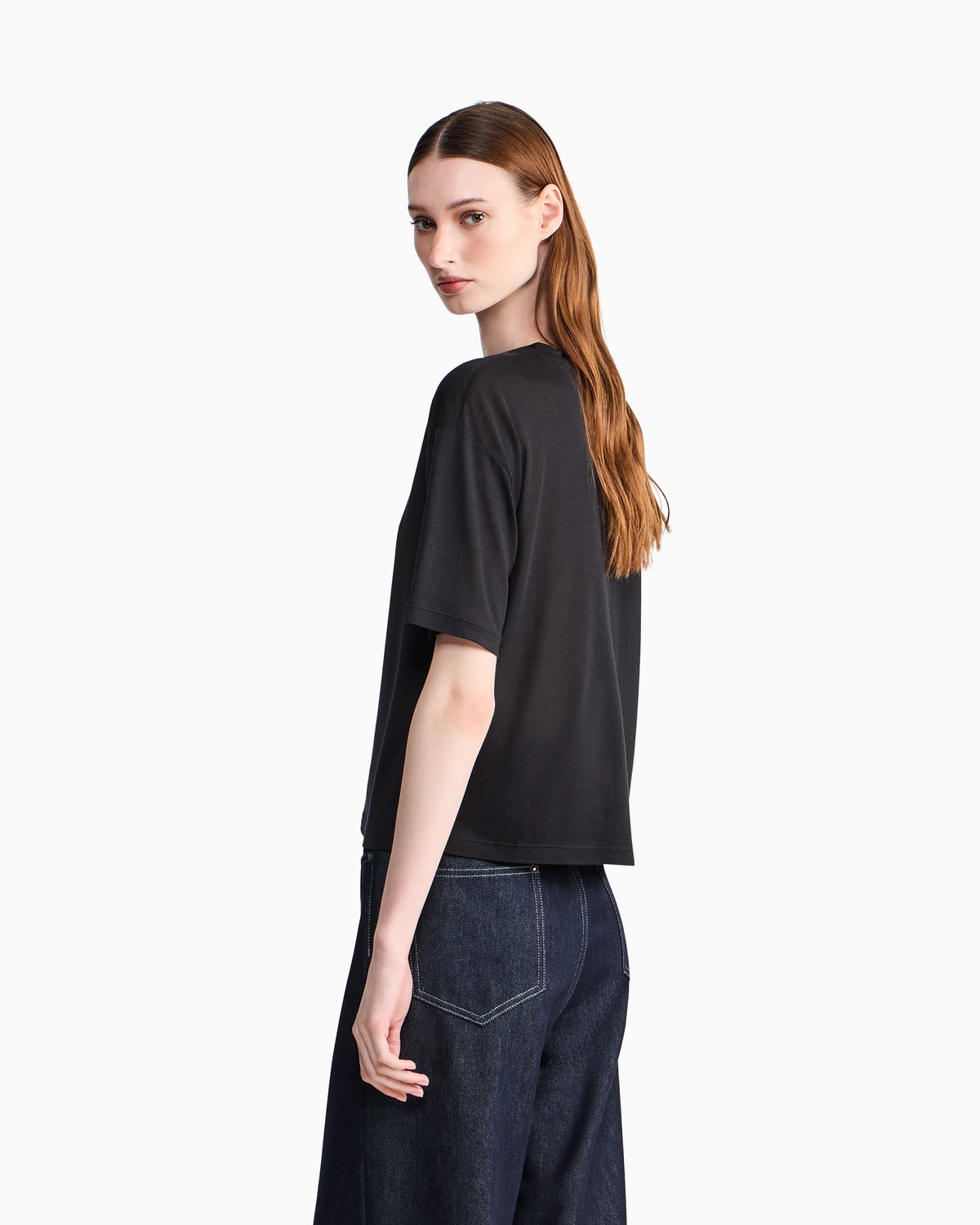 T-shirt oversized lightweight jersey placed print