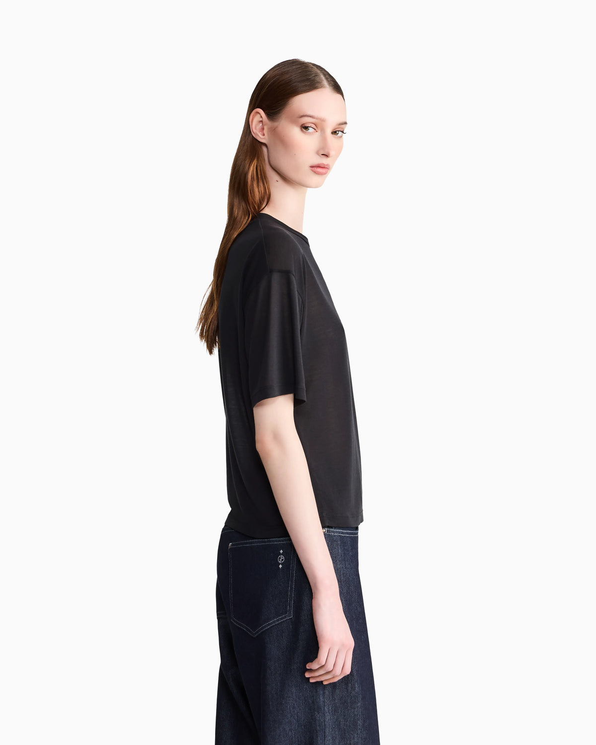 T-shirt oversized lightweight jersey placed print