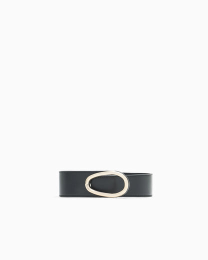 Fashion belt in polished leather